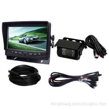 7\" Rear View Safety System with digital LCD Screen and 3 Channels AV